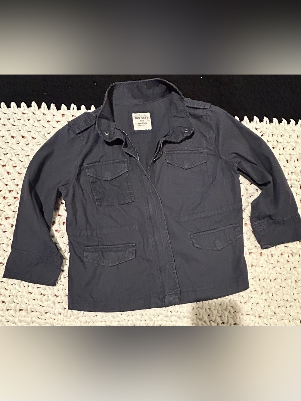 Vintage Y2K Old Navy Dark Navy Utility Field Jacket